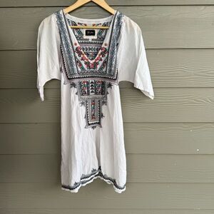 Johnny Was Biya embroidered tunic dress